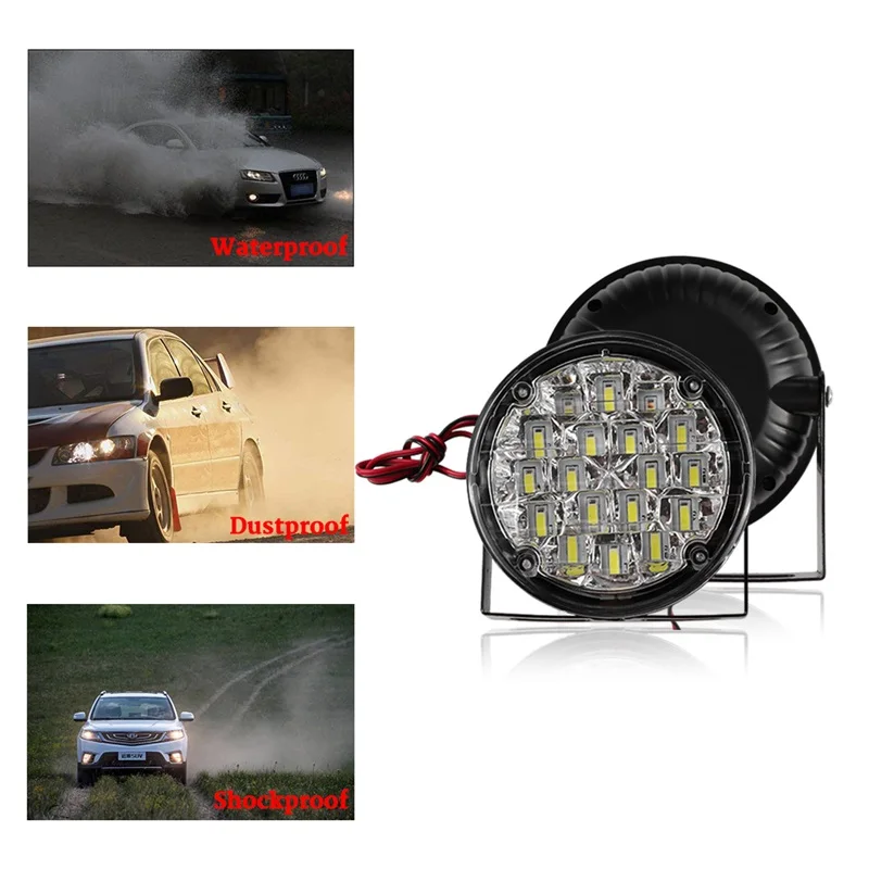 Автомобильные дневные ходовые огни AOZBZ противотуманные фары 2 шт. 18 светодиодный