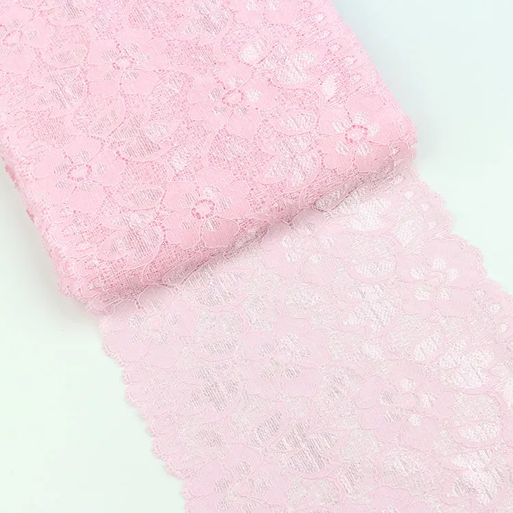 2 м/лот эластичный Цветочный кружевной лентой наборы сделай сам DIY кружевную ленту платье Костюмы топ-Бюстгальтер 16 см; белая кружевная отделка - Цвет: Розовый