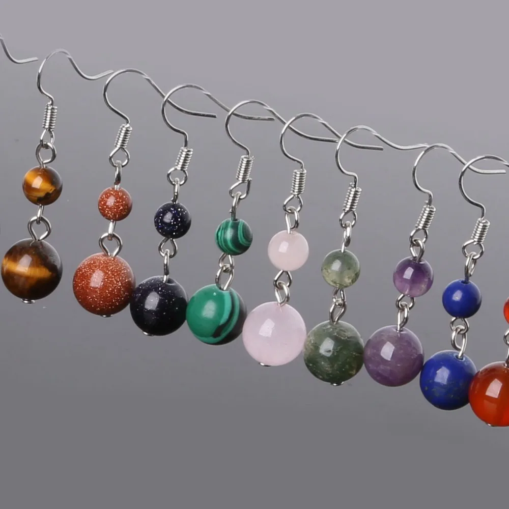 Женские серьги подвески с натуральными камнями|Серьги-подвески| |