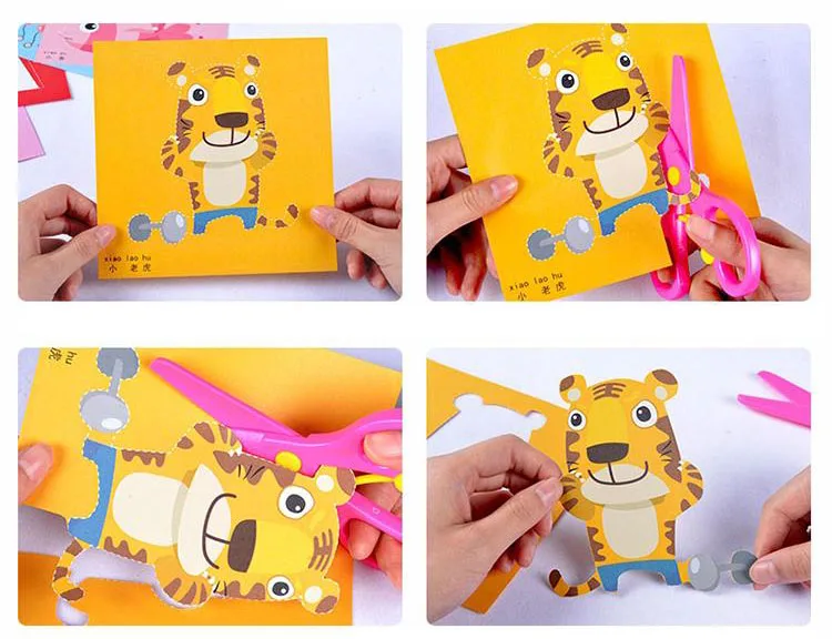 Мультяшная бумага складной резки Knutselen Kinderen Искусство ремесло DIY Развивающие игрушки для детей Enfant детский сад 120/100 шт