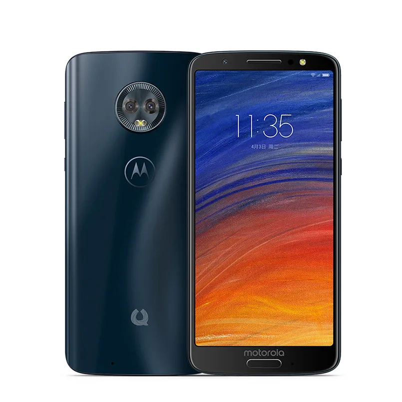 Blue Смартфон Motorola Green Pomelo 1S G6, 5,7 дюймов, 18:9 экран, AI smart beauty shot, 4 Гб+ 64 ГБ, 3000 мАч, сенсорный, Android, мобильный телефон - Цвет: Blue