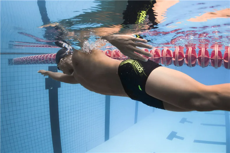 Мужские плавки Speedo Swuisuit с квадратными штанинами спортивные логотипом акварели