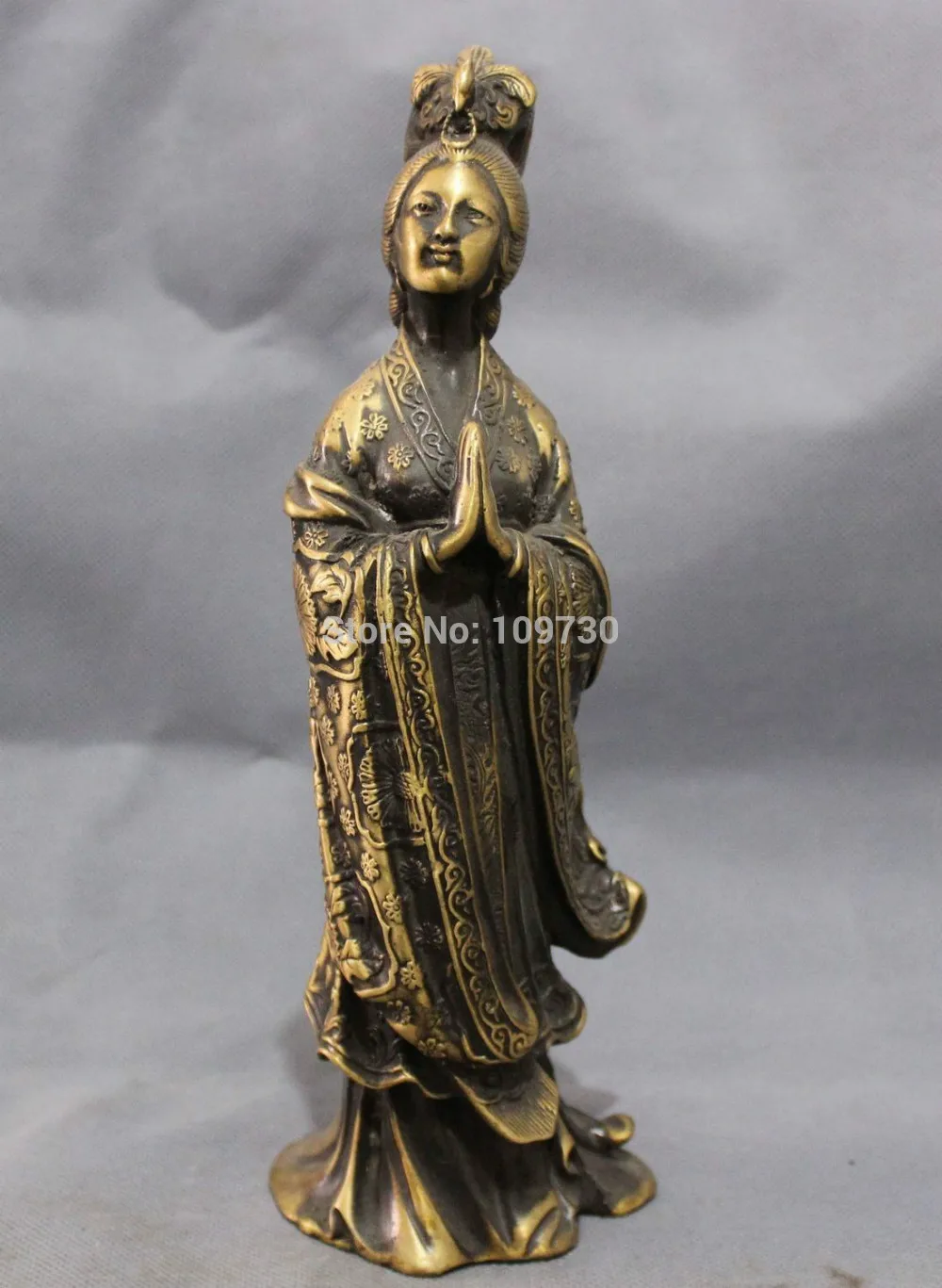 Bir 002284 10 &quotКитай Бронзовая королева Феникс голова Фея Белль Си Ши статуя (C0324) | Дом