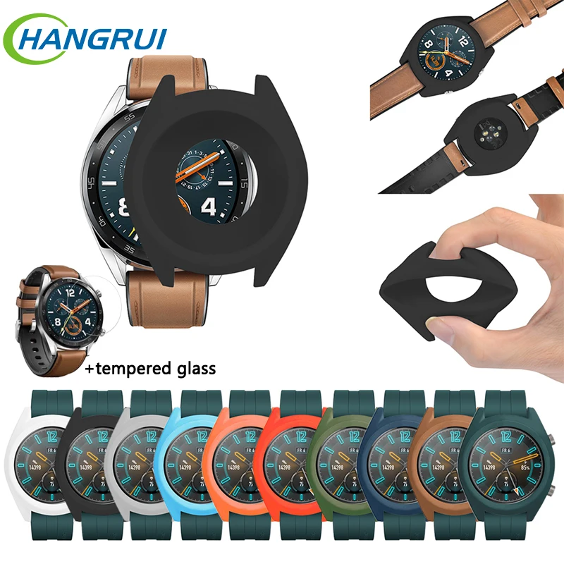 Чехол для часов HUAWEI Watch GT/GT активный Цветной силиконовый чехол TPU Мягкий Бампер