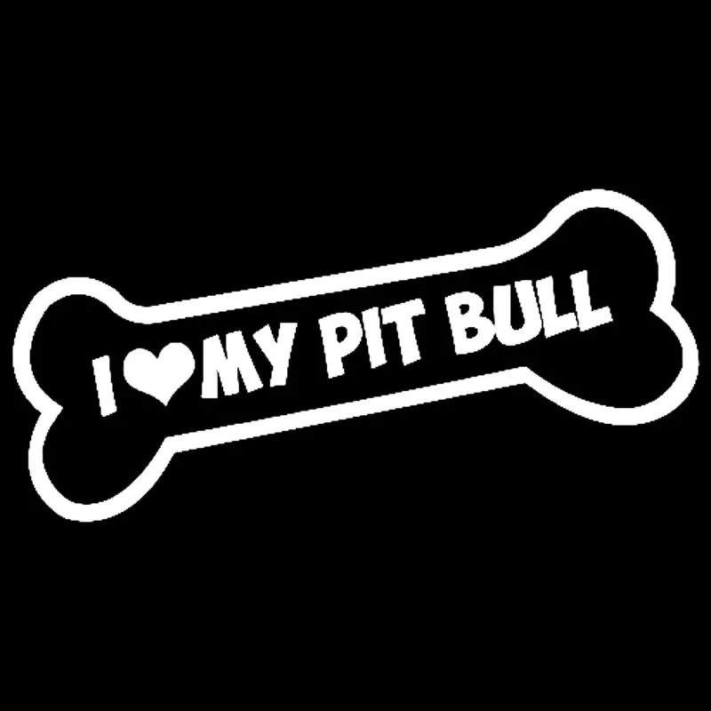 15,9 см* 5,5 см собачья кость I Love My Pit Bull виниловая наклейка на бампер Pitbull наклейки для автомобиля Стайлинг Черный Серебряный C8-0509