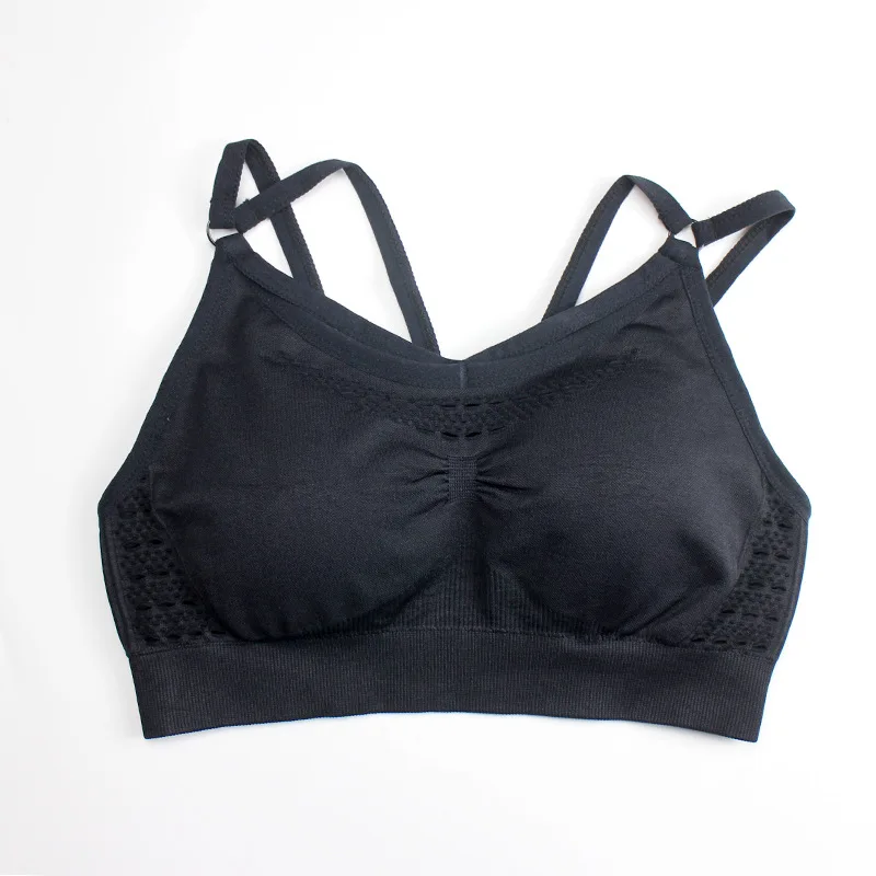 Black Bra 2 шт., бесшовный комплект для йоги, сексуальные спортивные костюмы для женщин, одежда для фитнеса, спортивная одежда, женские леггинсы для спортзала, мягкий пуш-ап спортивный бюстгальтер на бретелях - Цвет: Black Bra