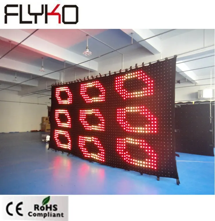 night club decoration p70mm 2.5mX5m dmx control wall mounted LED video curtain | Освещение