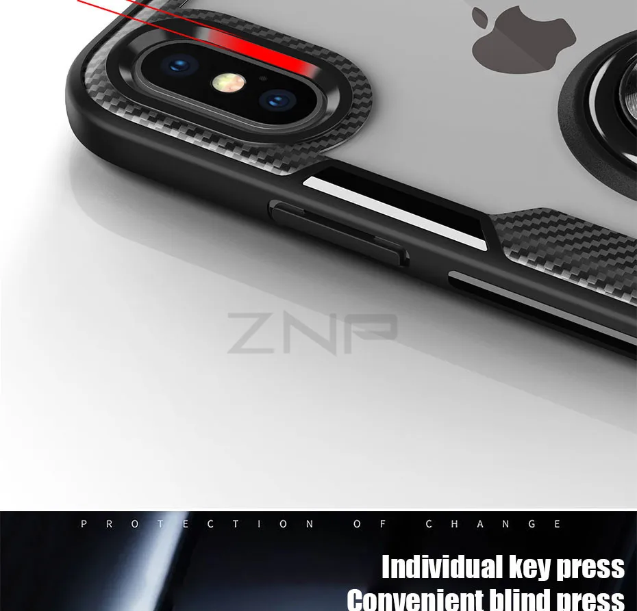 ZNP Luxury Magnetic Ring Stand Phone Case For iPhone 6 6s 7 8 Plus X Holder Full Cover Cases For iPhone X XS Max XR Case Shell