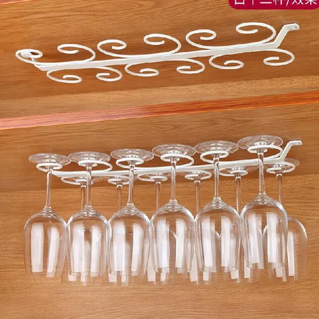 Белая/черная полка для Винных Бокалов декоративная домашняя бокалов из