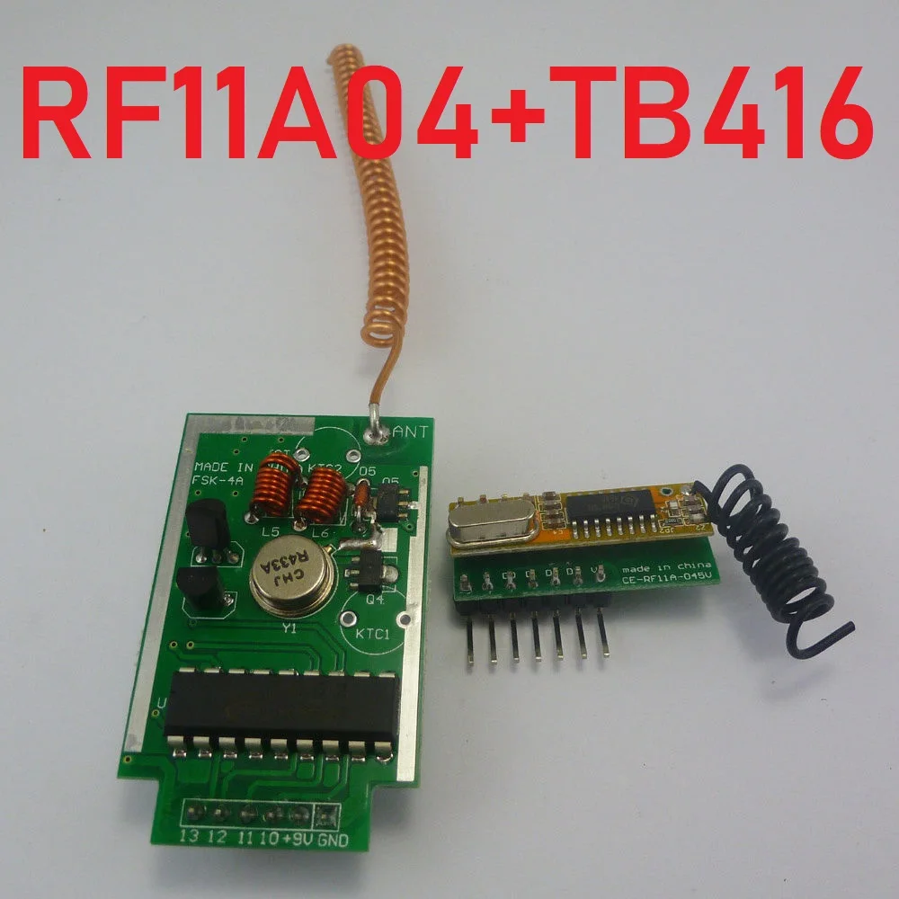 RF11A04 * 1 + TB416 433 МГц PT2262 PT2272 EV1527 для Arduino кодировщик декодер RF задержка комплект