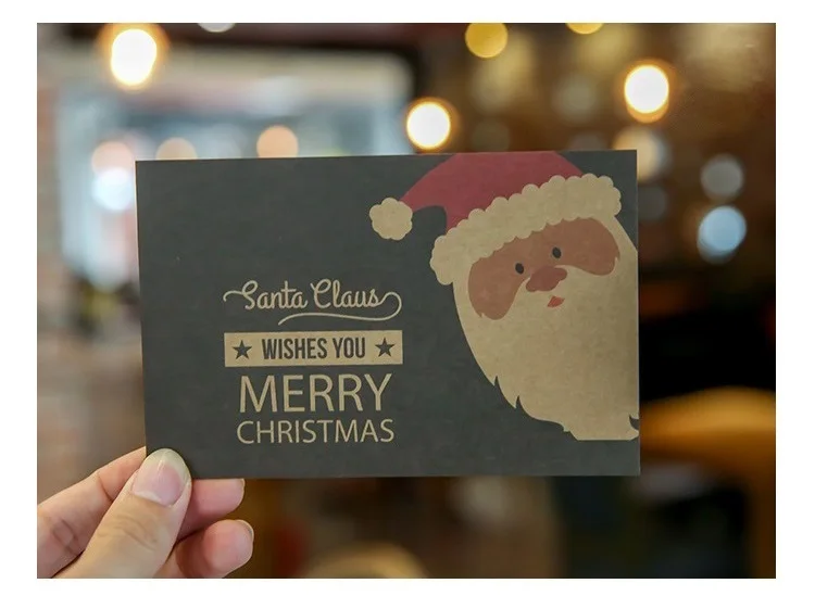 30 листов/партия открытка на рождественскую елку/поздравительная открытка/модный