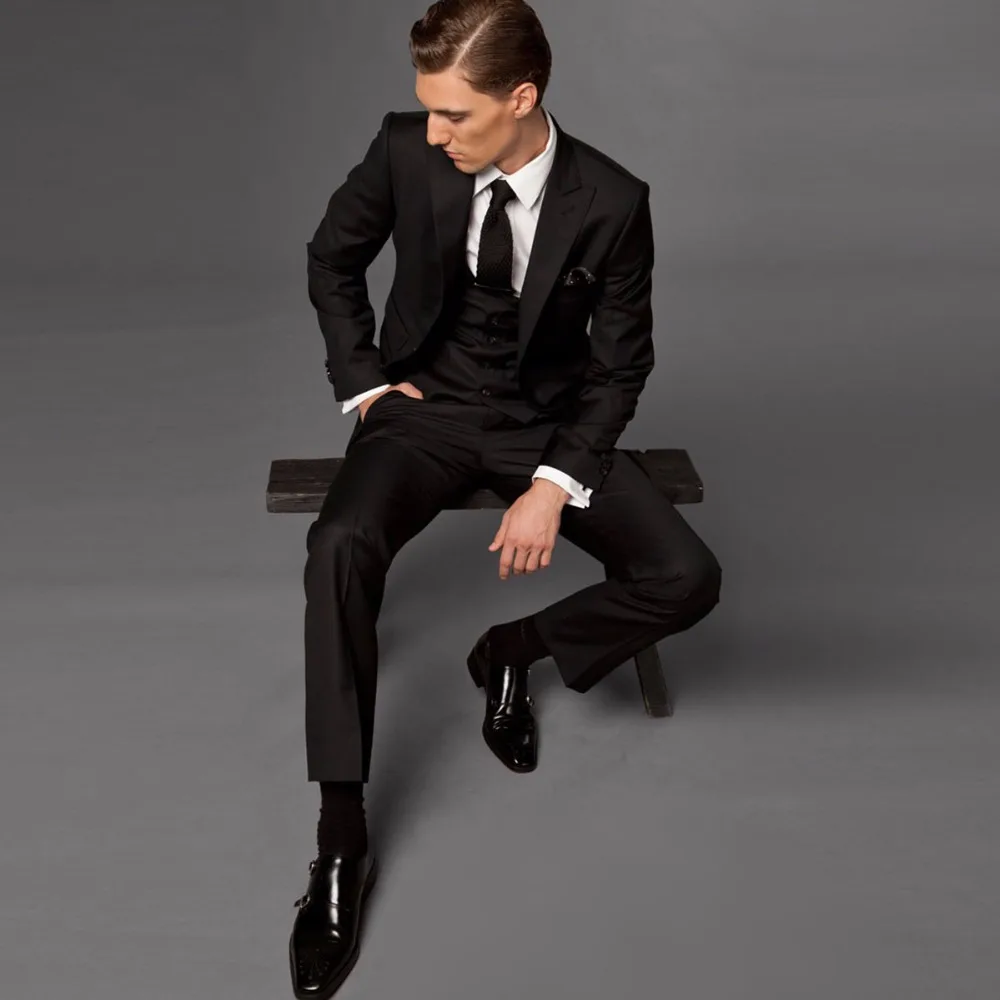 Костюмы на заказ костюмы черные свадебные для мужчин костюм жениха Свадебные