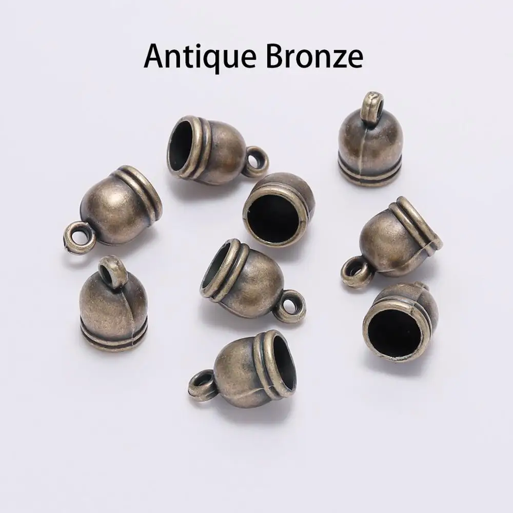 Ancient Bronze 50 шт./лот ожерелье кончик кисточкой колпачок s бусины колпачок для изготовления ювелирных изделий фурнитура DIY аксессуары ручной работы поставки - Цвет: Ancient Bronze