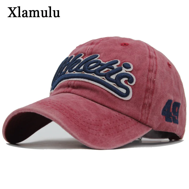 

Xlamulu Washed Cotton Men Baseball Cap Snapback Hats For Women Embroidery Baseball Hat Letter Bone Gorras Casquette Male Hat Cap