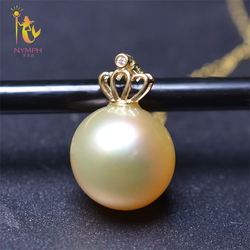 NYMPH 18K жемчужное ожерелье ювелирные изделия Южная море золотой жемчуг кулон для