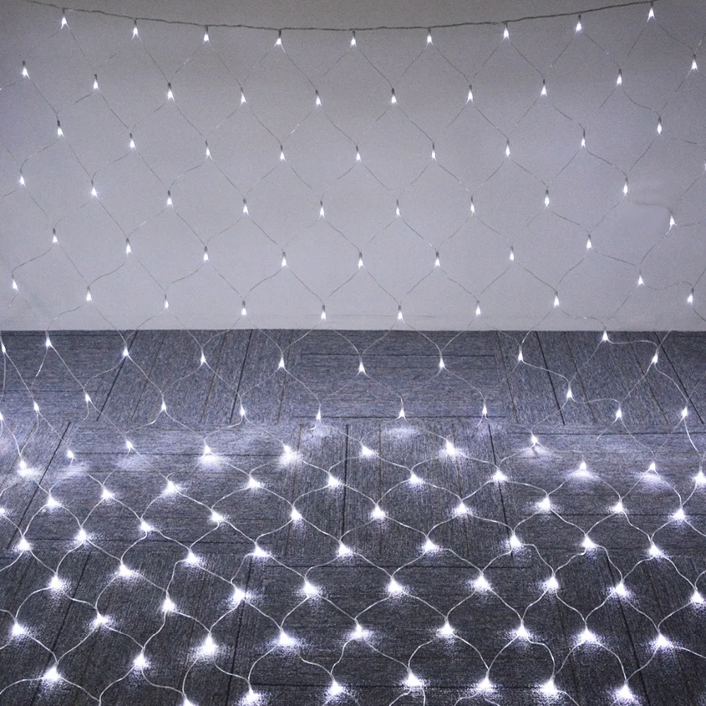 220 В светодиодный Рождественский светильник наружная сетчатая гирлянда 1 5*1 5 м/3*2