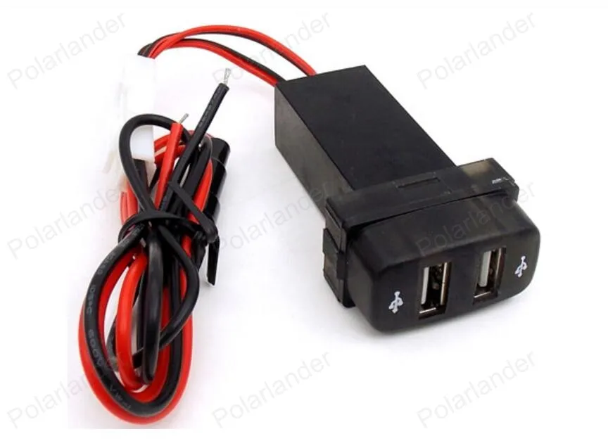 Двойной 2-портовый USB Адаптер 5В 2.1A автомобильный DC-DC Преобразователь мощности для