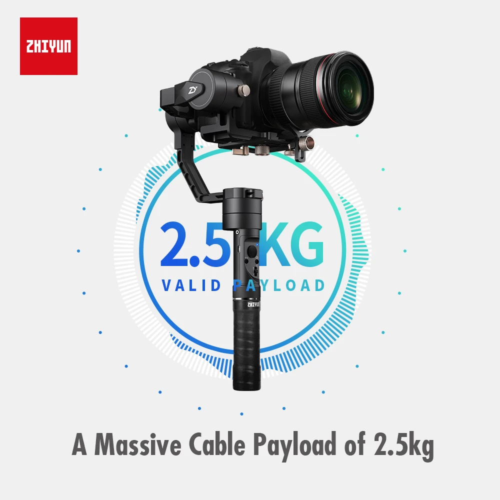 ZHIYUN Crane Plus карданный 3 осевой полезный вес 2 5 кг для большинства цифровых