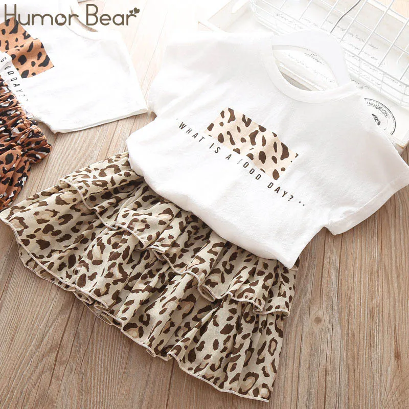 BZ276R Khaki Humor Bear/комплект детской одежды для девочек, новинка года, одежда для маленьких девочек топы с сердечками+ плиссированная юбка для учащихся костюм для девочек одежда для малышей - Цвет: BZ276R Khaki