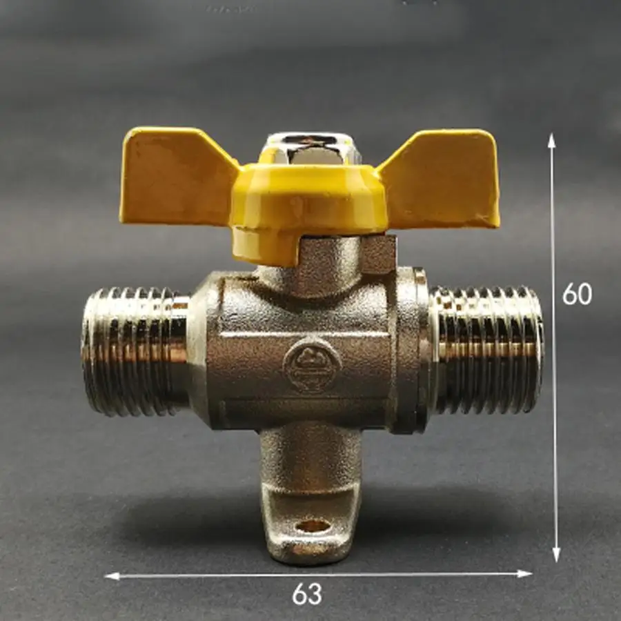 

DN15 1/2" BSP Male Brass Ball Valve Air Fuel Gas With Scoket