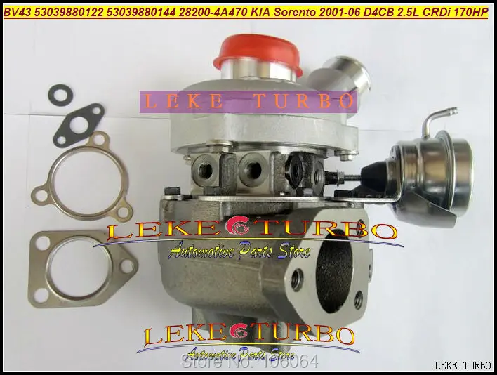 BV43 53039880122 53039700122 53039880144 53039700144 28200 4A470 282004A470 Turbo для KIA Sorento 2001 06 D4CB 2.5L CRDi 170HP|turbo turbo
