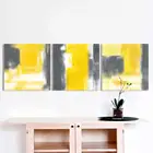 Картина WANGART, 3 шт., холст, постеры в скандинавском стиле, желтая абстрактная картина маслом, декор для гостиной без рамы, JY178-180