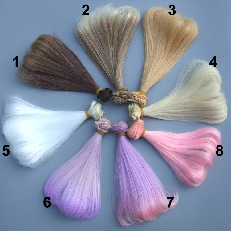 

1pcs wigs 15cm high temperature wave doll hair for 1/3 1/4 1/6 BJD doll trees diy accessory