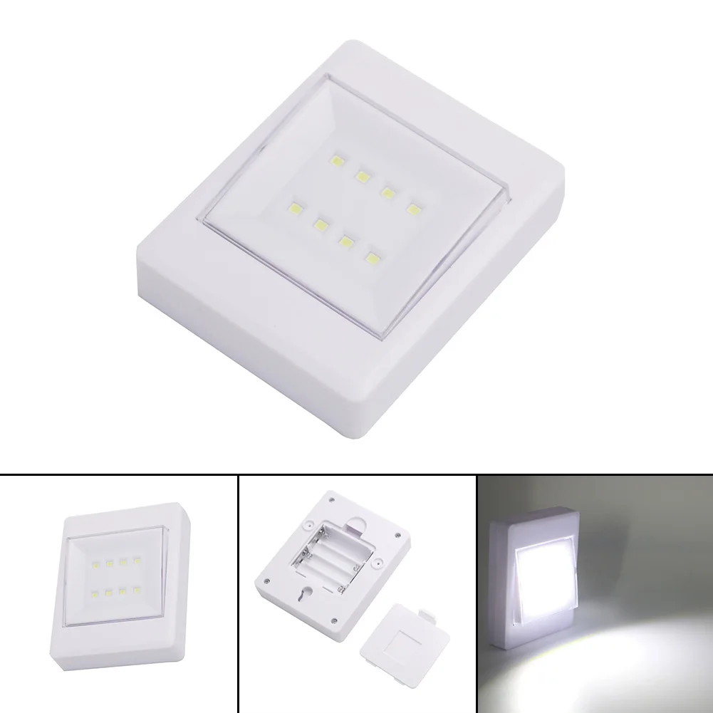 

Беспроводной светодиодный светильник с COB матрицей, настенный ночник с COB матрицей, аварийное освещение для шкафа, работает от батарейки AAA, 8...