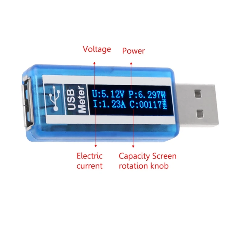 USB OLED тестер Вольтметр Амперметр измеритель мощности Измеритель Напряжения тока