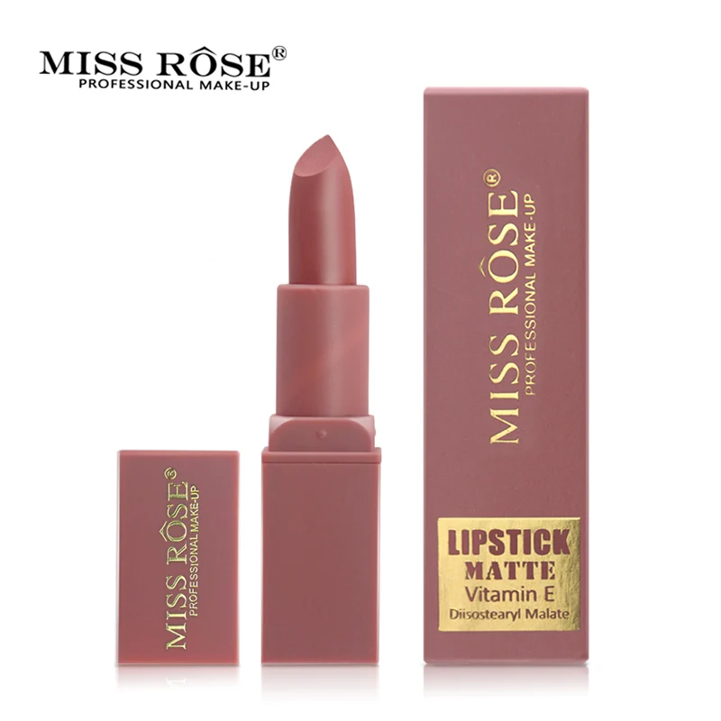 

Miss Rose Matte Lipstick Waterproof Nutritious Easy to Wear Lipstick Long Lasting Lips Makeup
