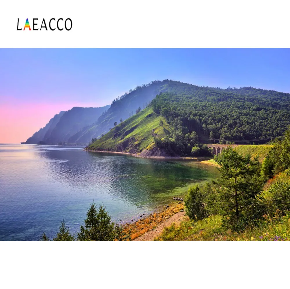 Laeacco природа фоны водопад горы река Дерево Деревянный путь красивый вид сцены Фото фоны фотосессия Фотостудия