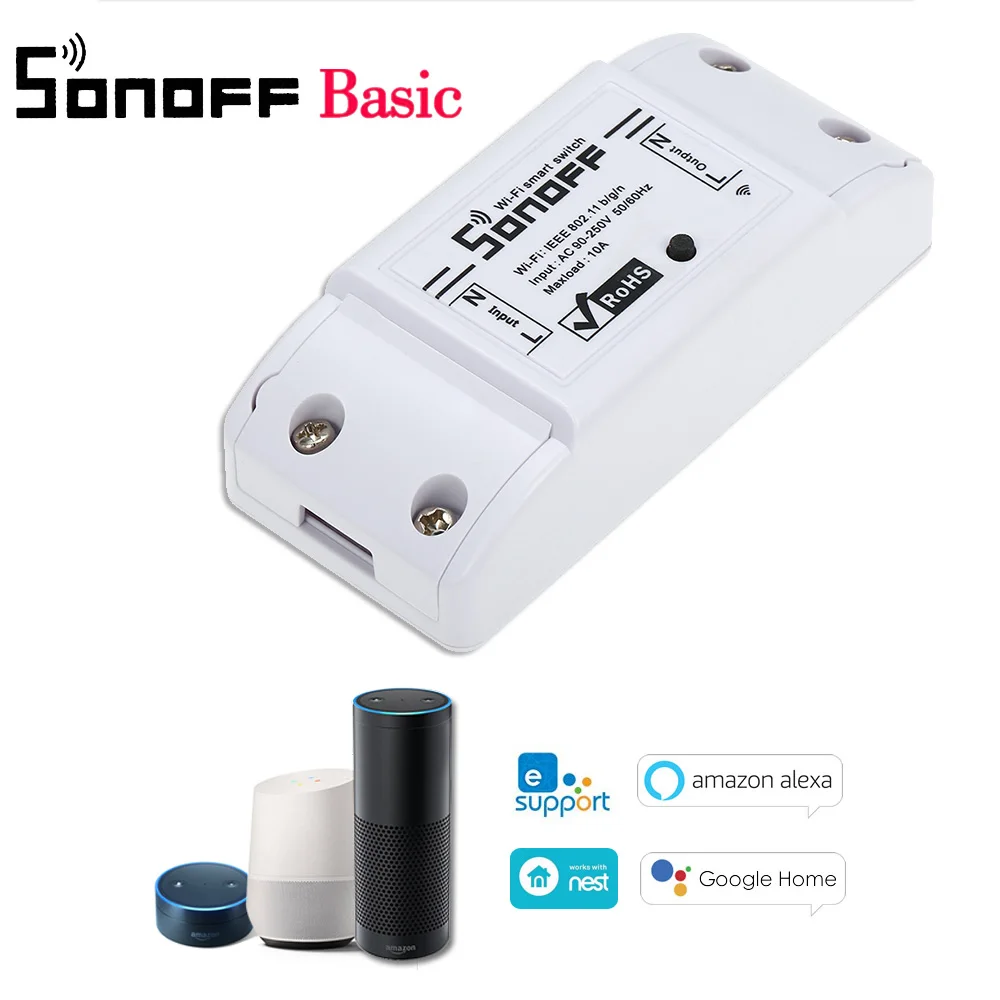 Умная розетка Sonoff S26 S20 2 шт./лот Wi-Fi датчик SONOFF DR DIN-рейка DW1 433 МГц беспроводной