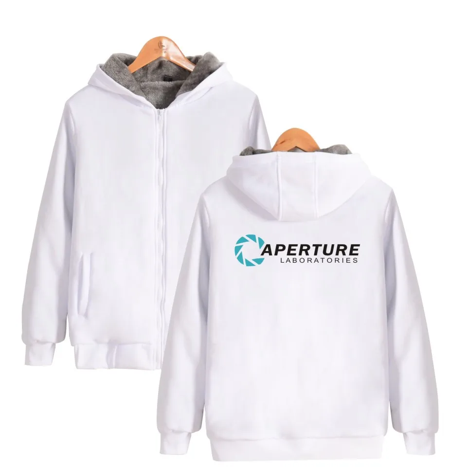 Aperture Science игровые куртки с капюшоном молнией мужская одежда принтом диафрагма