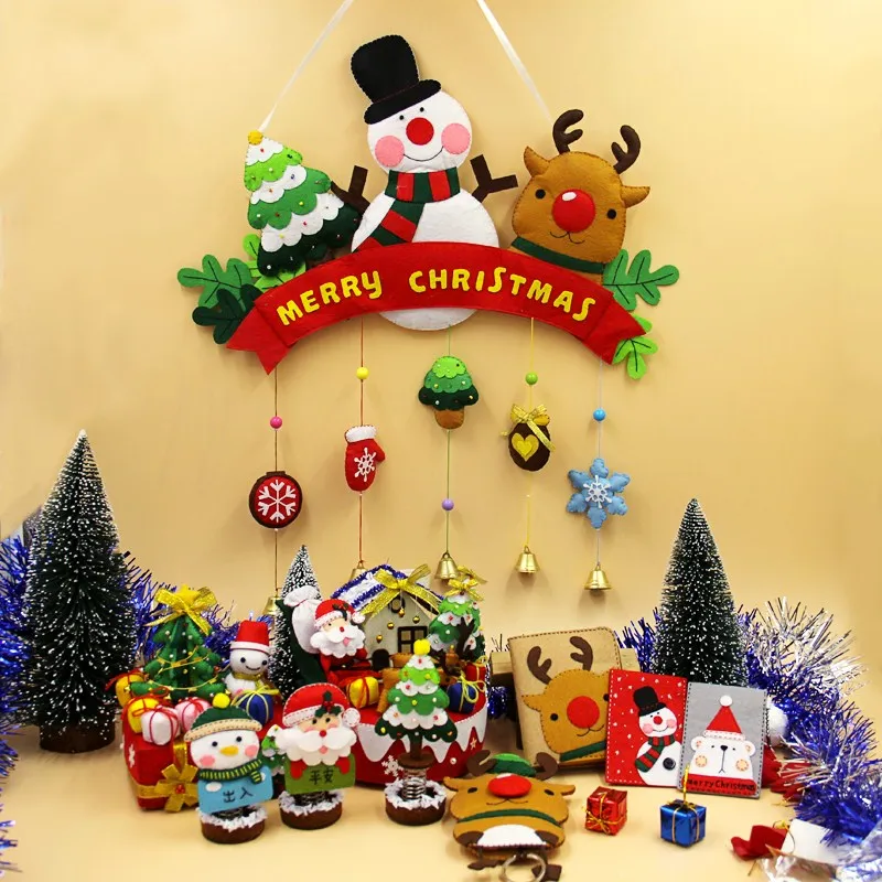 Рождественский комплект орнаментов из войлока для 12 видов стилей музыкальная