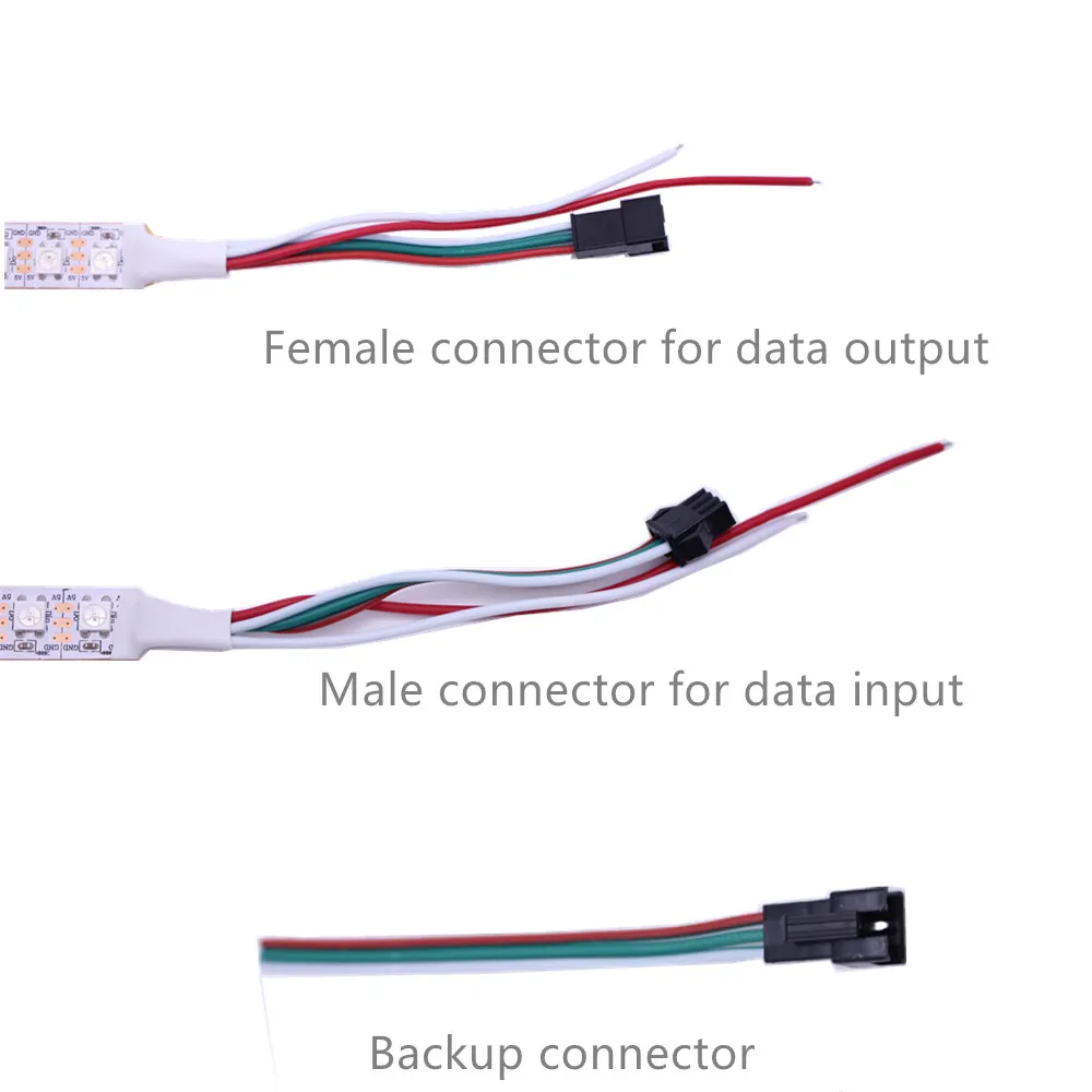1 м/2 м/3 м/4 м/5 м WS2811S WS2812B 30/60/144 пикселей/светодиодов/м умная светодиодная Пиксельная полоса, черная/белая печатная плата, WS2812 IC, IP30/IP65/IP67 DC5V 12V