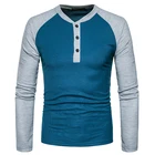 Европейский размер, повседневная мужская футболка, в стиле пэчворк, с длинным рукавом, мужские футболки, брендовая новая одежда, модная уличная Мужская футболка, Прямая поставка