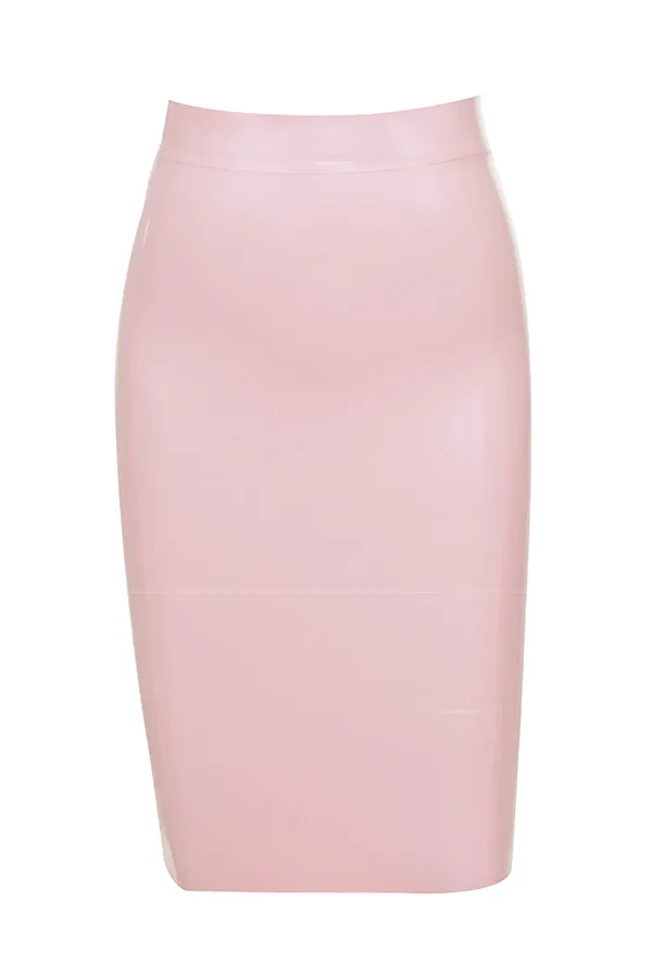 Латексная облегающая юбка для девочек детское розовое резиновое латексное