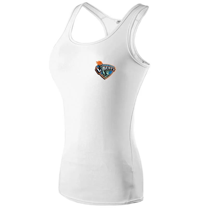 Нью Йорк Футболка Liberty Running Shirt Обучение Фитнес девушка Singlets Топы быстросохнущие