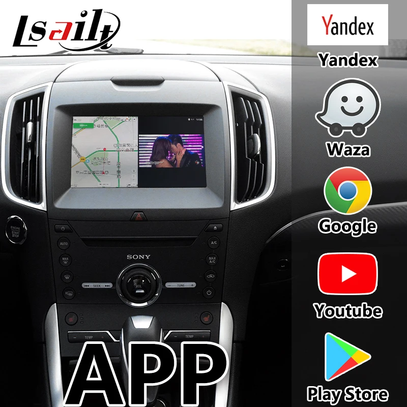 Интерфейс Lsailt CarPlay и Android для Ford Edge SYNC3 2016 18 мультимедийный видеоинтерфейс с