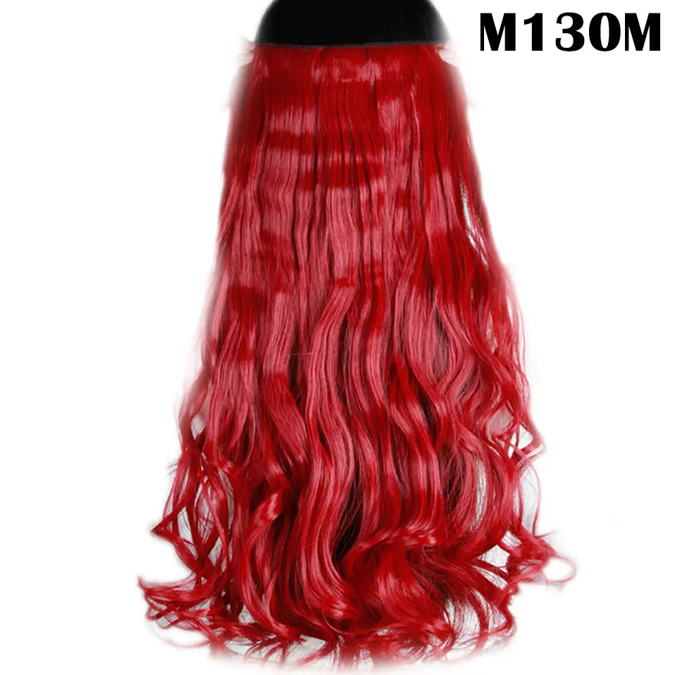 dark red SNOILITE, 24 дюйма, синтетические кудрявые длинные волосы на заколках, цельные волосы для наращивания, наполовину полные волосы, черные, коричневые, красные волосы для женщин - Цвет: dark red
