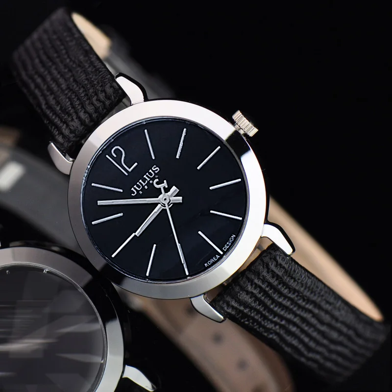 28mm Woman Black Распродажа! Специальное предложение японские кварцевые Mov't мужские часы Melissa Julius Royal Crown женские часы из натуральной кожи часы из нержавеющей стали - Цвет: 28mm Woman Black