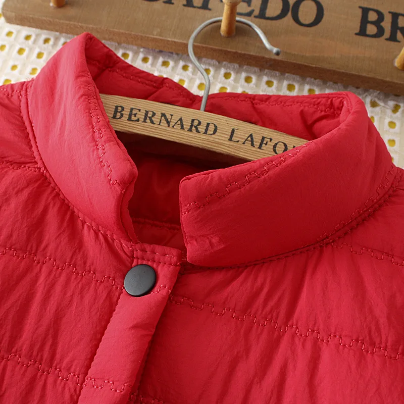 

Classic Large Size Winter Stand Collar Ladies Light Cotton Parka Coat Long Section Button Loose Micro Fat MM Warm Coat Outwear