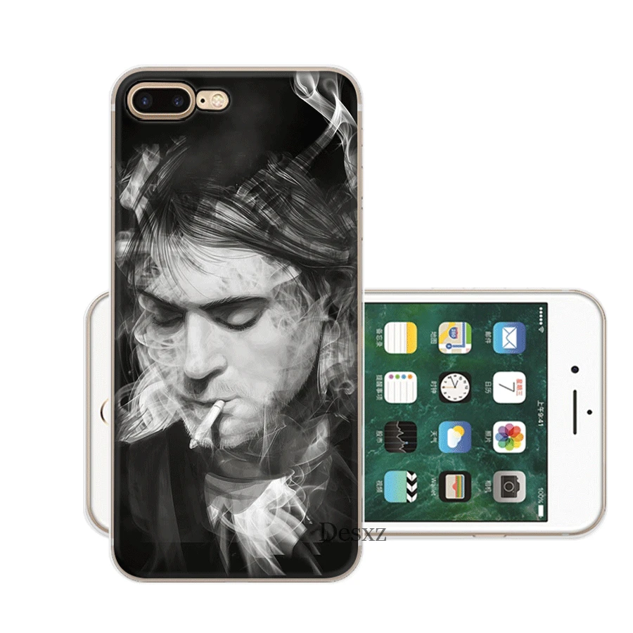 Desxz Kurt Cobain Nirvana Mobile Phone Case for iPhone 6 6s 7 8 Plus 11 Pro X XS Max 5 5s SE Cover Protection |
