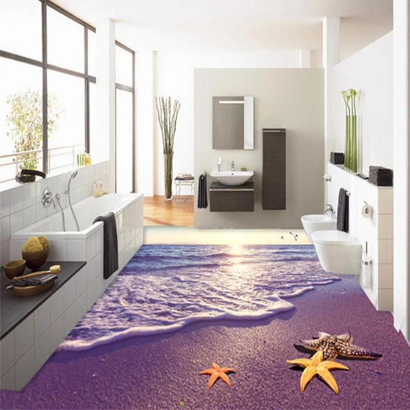 Beibehang напольные обои из ПВХ на заказ Нескользящие водонепроницаемые утолщенные