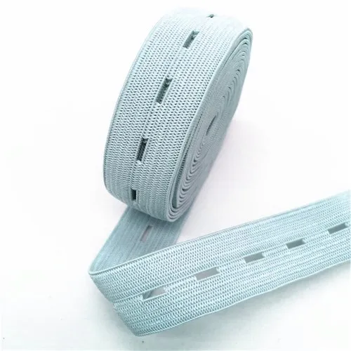 Light blue 18 мм с отверстиями эластичные ленты плоские удлинители сильные регулируемые штаны эластичные поясные ленты для пошив одежды «сделай сам» Аксессуары 1-2 м - Цвет: Light blue