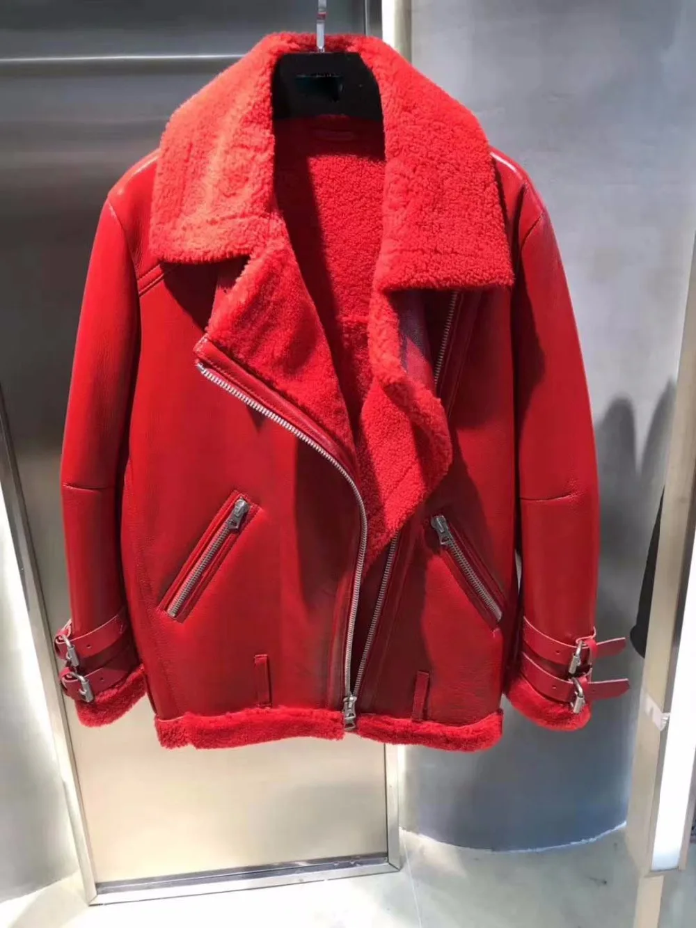 amazing sheepskin with fur women winter jacket high quality chaqueta mujer warm casaco feminino fashion wool jaqueta feminina | Женская