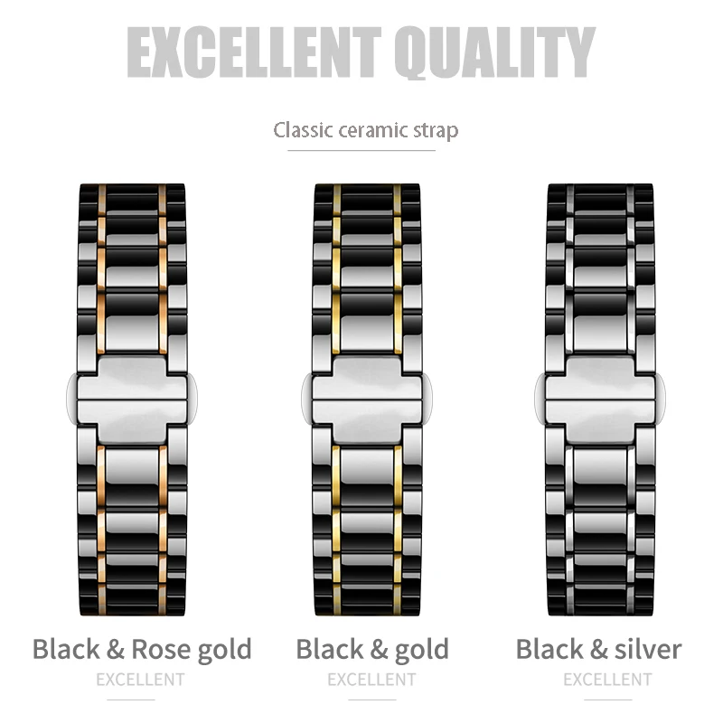 18 мм керамический ремешок для huawei TalkBand B5/Watch 1 honor watch s1 Смарт-часы сменный ремешок быстросъемный регулируемый размер