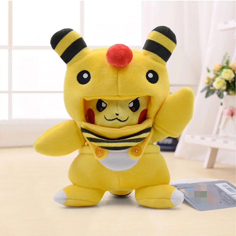 Ampharos 3 стиля 21 см Аниме Пикачу Мягкие плюшевые куклы игрушки Косплей Garchomp Snorlax Ampharos мультфильм Peluche куклы рождественский подарок для детей - Цвет: Ampharos