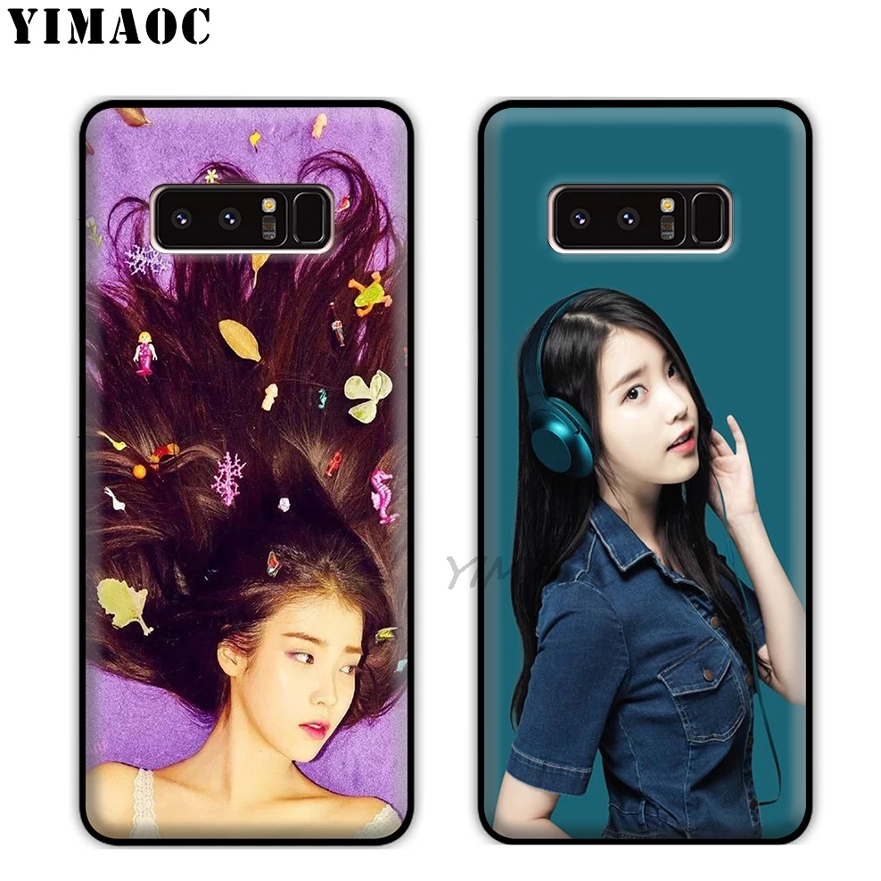 YIMAOC IU Lee Ji-eun Kpop Soft TPU Silicone Case for Samsung Galaxy S10 S10e S9 S8 Plus S7 S6 Edge &amp J6 |