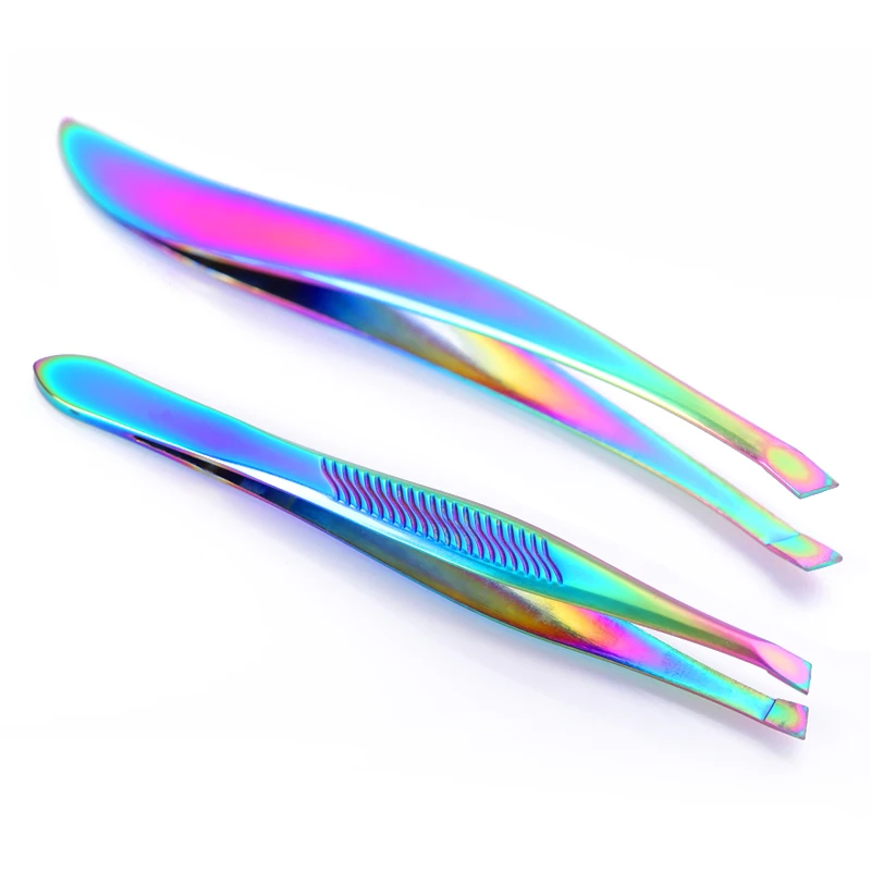 Ногтевой дизайн пинцеты из нержавеющей стали 3D наклейки стразы украшения